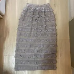 niko and... フリル ロングスカート グレー F