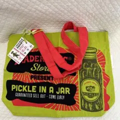 新品　トレーダージョーズ　ショッピングバッグ　トートバッグ　ピクルス柄