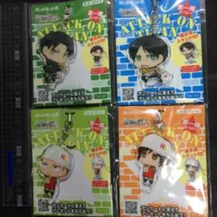 進撃の巨人 アクリルストラップ エレン、リヴァイ、コニー、サシャ