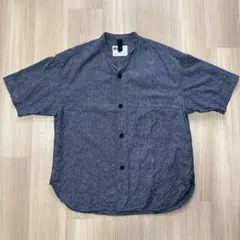 MHL, ネイビー ボタン付きシャツ Lサイズ