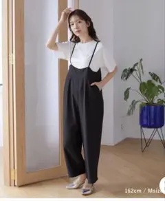 Honeys（ハニーズ）サロペット・オーバーオール　M 黒のサムネイル