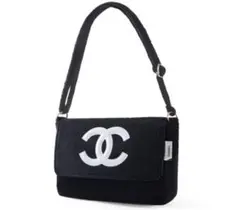 シャネル ショルダーバッグ パイル生地 ホワイト ノベルティ