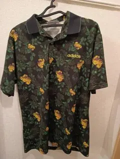 16 adidas フローラルポロシャツ Lサイズ
