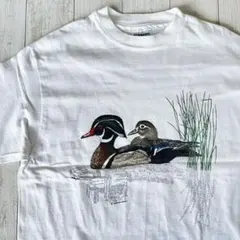 90s ヴィンテージ USA製 鳥 Tシャツ アニマル アート 80s 古着