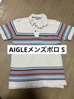 AIGLE ポロシャツ ボーダー 半袖 Sサイズのサムネイル