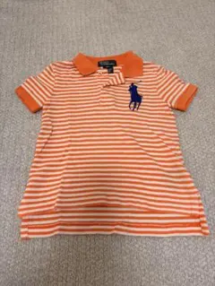 Polo by Ralph Lauren オレンジストライプポロシャツ 2/2T