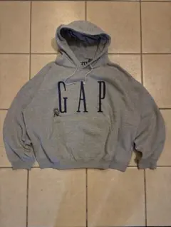 【90s OLD GAP】紺タグ オールドギャップ パーカー M 霜降りグレー