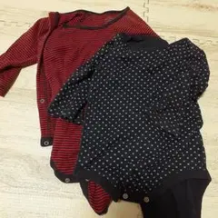 ベビーギャップ長袖ロンパース 2枚セット