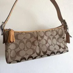 コーチ　アクセサリーポーチ　ワンショルダーバッグ　シグネチャー