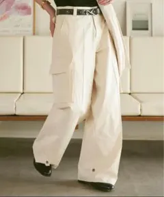 【soerte】M47 Wide straight military pants