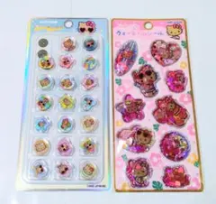 正規品　日焼けキティ　おはじきシール　ウォーターシール　2点セット　新品未開封