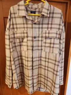 backnumber チェックシャツ XL ボタン付き ベージュ色