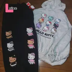 新品 ハローキティ トレーナー スウェット パンツ セットアップ 福缶 パーカー
