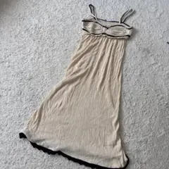 ZARA 可愛い　胸元ニット　今年夏大活躍可愛い　キャミワンピース