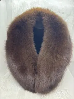 SAGA FOX ブラウンファー マフラー　オシャレ上品　洋装和装