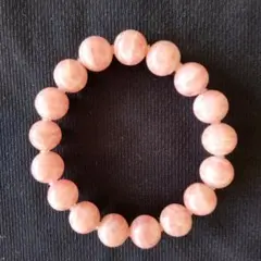 ブレスレット インカローズ パワーストーン 10mm 玉 鑑定書あり　腕細め