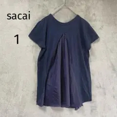 sacai】ペイズリー柄 バックプリーツ Tシャツ⭐︎サイズ2⭐︎古着