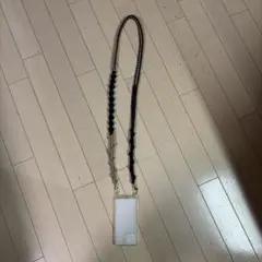 スマホショルダーストラップ ブラック ベージュ