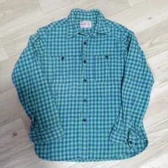 DD DENIM DUNGAREE 長袖シャツ 　ネイビー　グリーン　緑