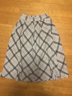 w closet チェック柄 フレアスカート　秋服