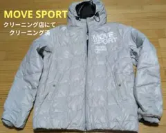 ⭐️MOVE SPORT⭐️ フード付きダウンジャケット シルバー　おしゃれ