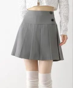 Heather ラッププリーツミニスカート