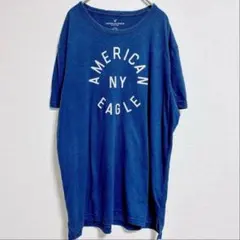 アメリカンイーグル 半袖Tシャツ ロゴプリント ネイビー ゆるだぼ　カジュアル