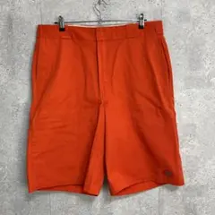 ディッキーズ　オレンジチノパン　ハーフパンツ　ショーツ　ビックサイズ　W40