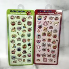 韓国限定　クレヨンしんちゃん 3Dステッカー 2種