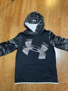 Under Armour ColdGear YXL パーカー 黒/グレー
