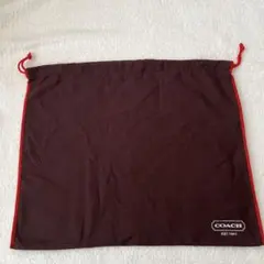 COACH 巾着型ポーチ 保存袋 ダークブラウン 翌日配送のサムネイル