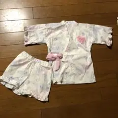 ピンク系 甚平 サイズ120 ユメカワ　ガール　浴衣　女の子