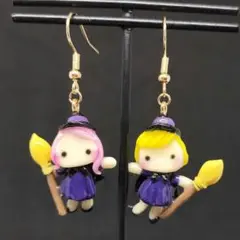 ハロウィン　魔女ピアス