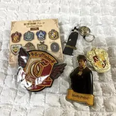 紋章刺繍ブローチ シークレット ハリーポッター グッズ4点セット