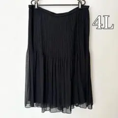 【美品】スカート フレア 4L 黒 膝上