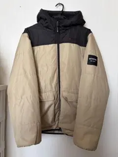 OUTDOOR フード付きジャケット ベージュ黒