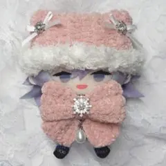 【No.446】にじぱぺっと 猫耳ニット帽×リボンマフラー(snow)