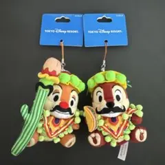 ディズニー　チップ　デール　テーブル　ぬいぐるみストラップ
