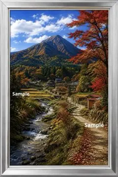 秋色に染まる里山 ― 清流と小さな集落の風景 ―