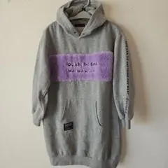 lovetoxic フード付きワンピース グレー/パープル