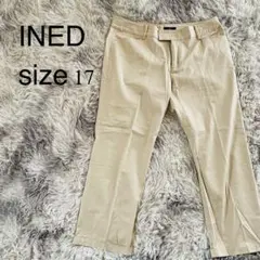 INED イネド　大きめサイズ　ストレートパンツ コットン混 17号3XLのサムネイル