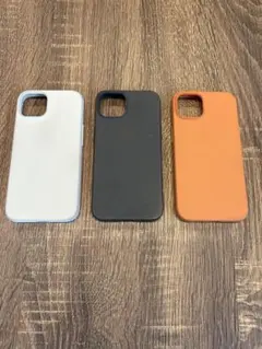 【無印良品】iPhone14用ケース 3色（白/黒/橙）セット