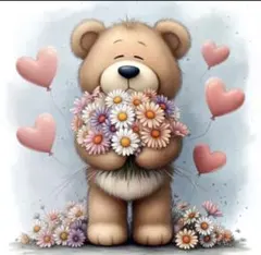 ダイヤモンドアート　くまさん　花　キット　ビーズアート　ハート　アニメ　キャラ