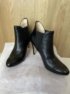 ブーティー　fabio rusconi VERO CUOIO 黒 本革 ヒール
