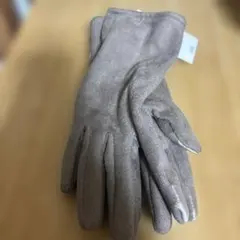 ベージュ スエード風 手袋