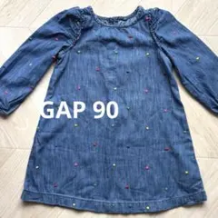 GAP ワンピース デニム 90 キッズ 古着 3才