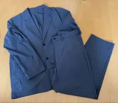 GU メンズ ダークグレー　チャコールグレー カジュアルスーツ ジャケットパンツ