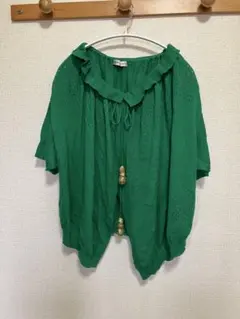 TSUMORI CHISATO ツモリチサト フリル ボレロカーディガン 緑 2のサムネイル