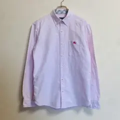 《BURBERRY BLACK LABEL》長袖シャツ ピンク2 ボタンダウン