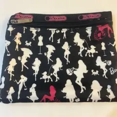 LESPORTSAC 黒 白Barbie 通帳